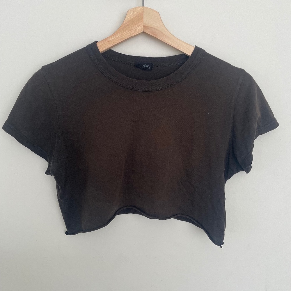 Brandy Melville black cut off tee